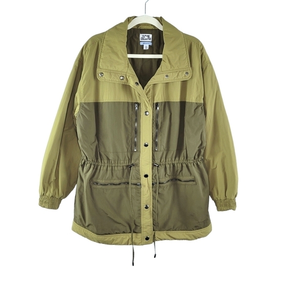 Future Collective Two-Tone Quilt Lined Utility Jacket Women's Size L Green - Picture 3 of 11